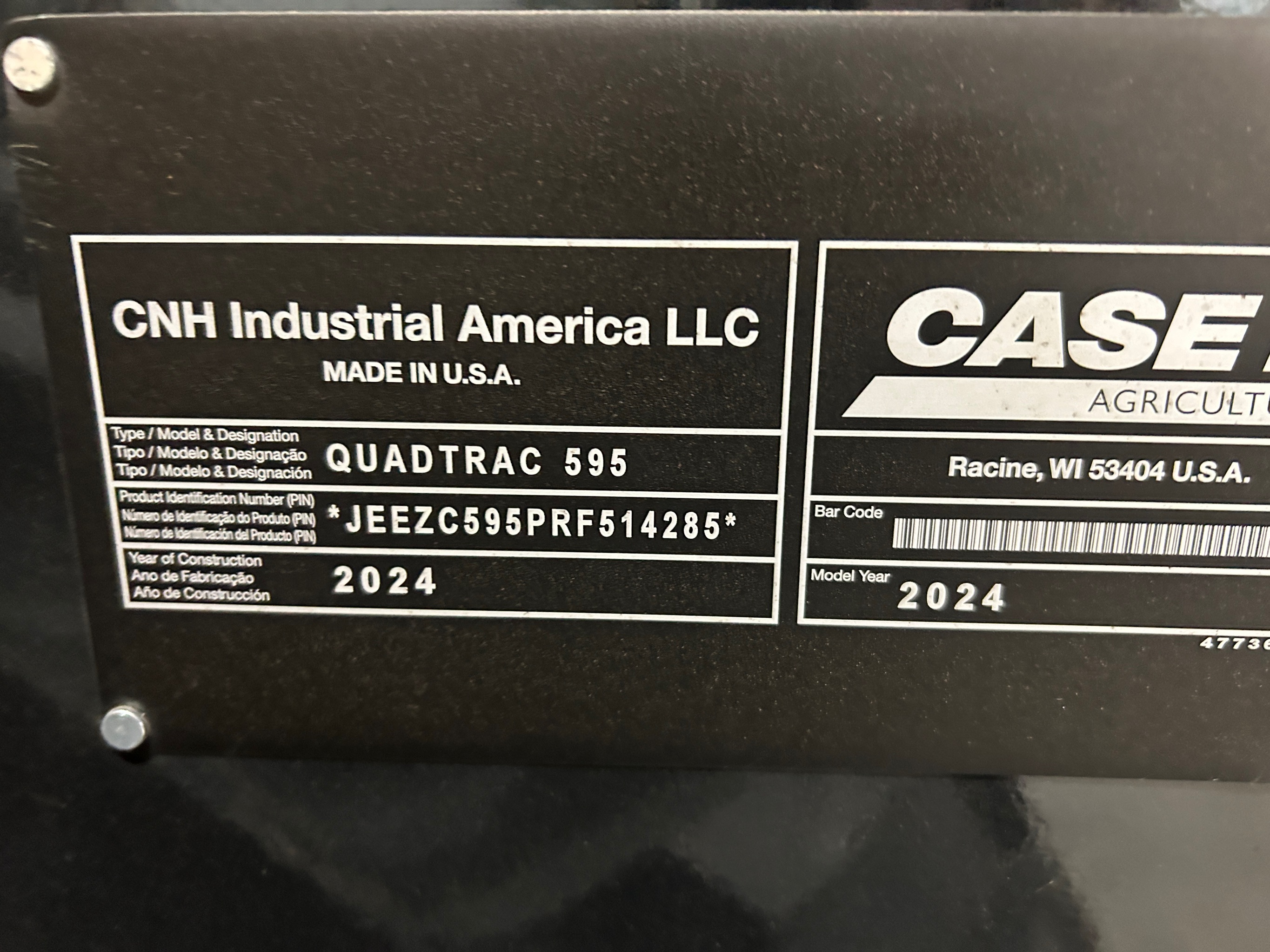 2024 Case IH STG595 Tractor