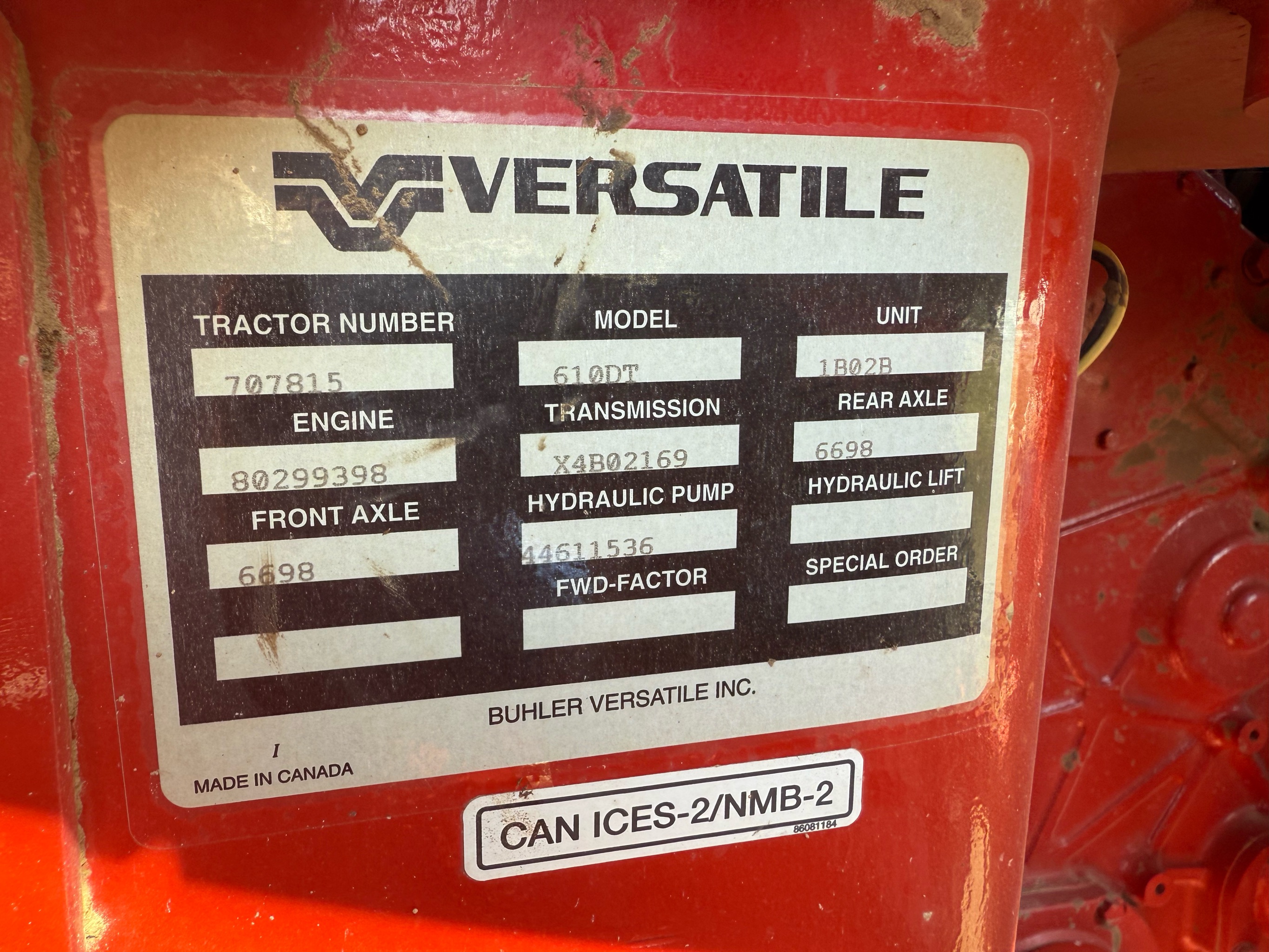 2021 Versatile 610DT Tractor