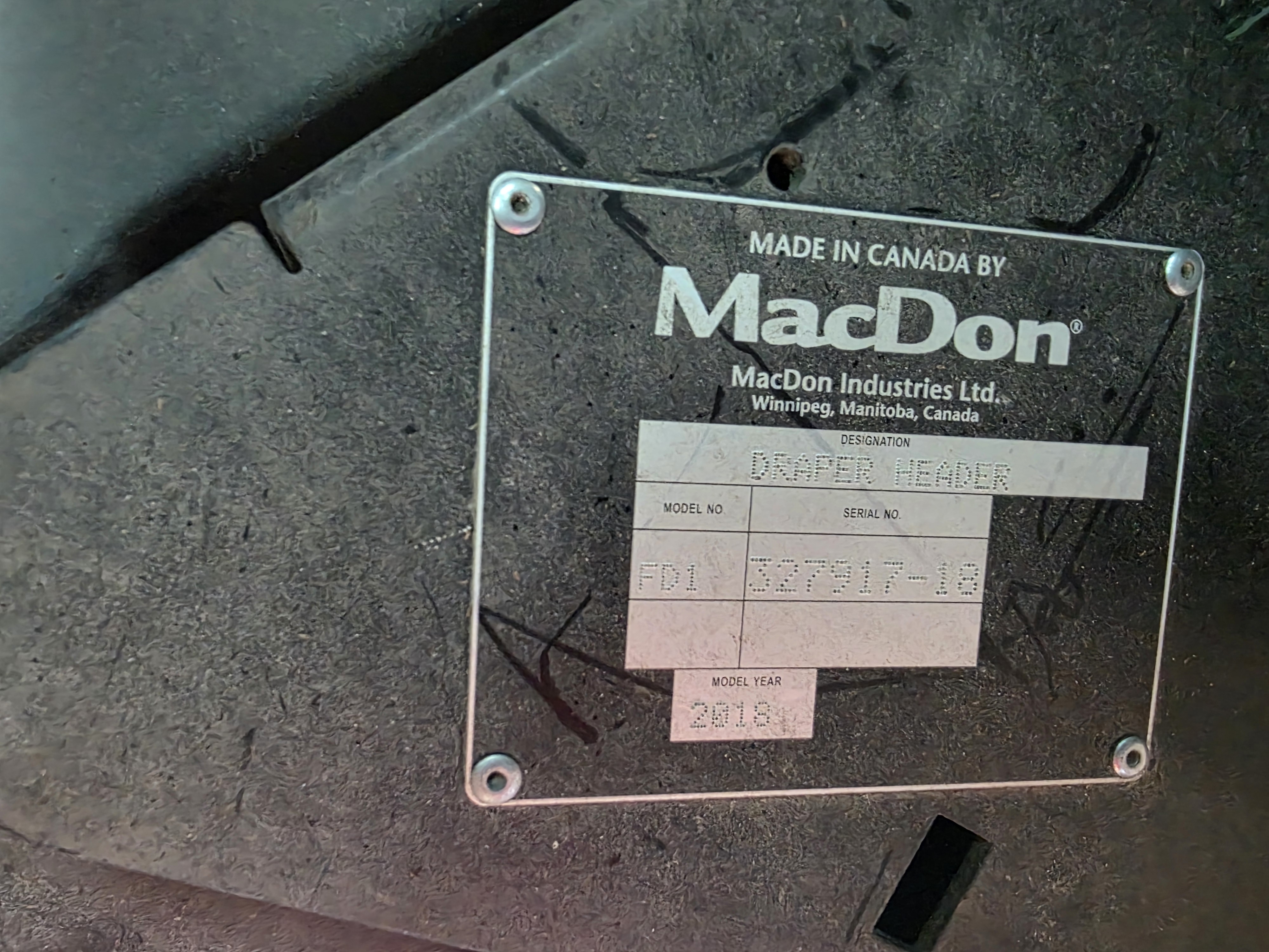 2018 MacDon FD145 Header Draper