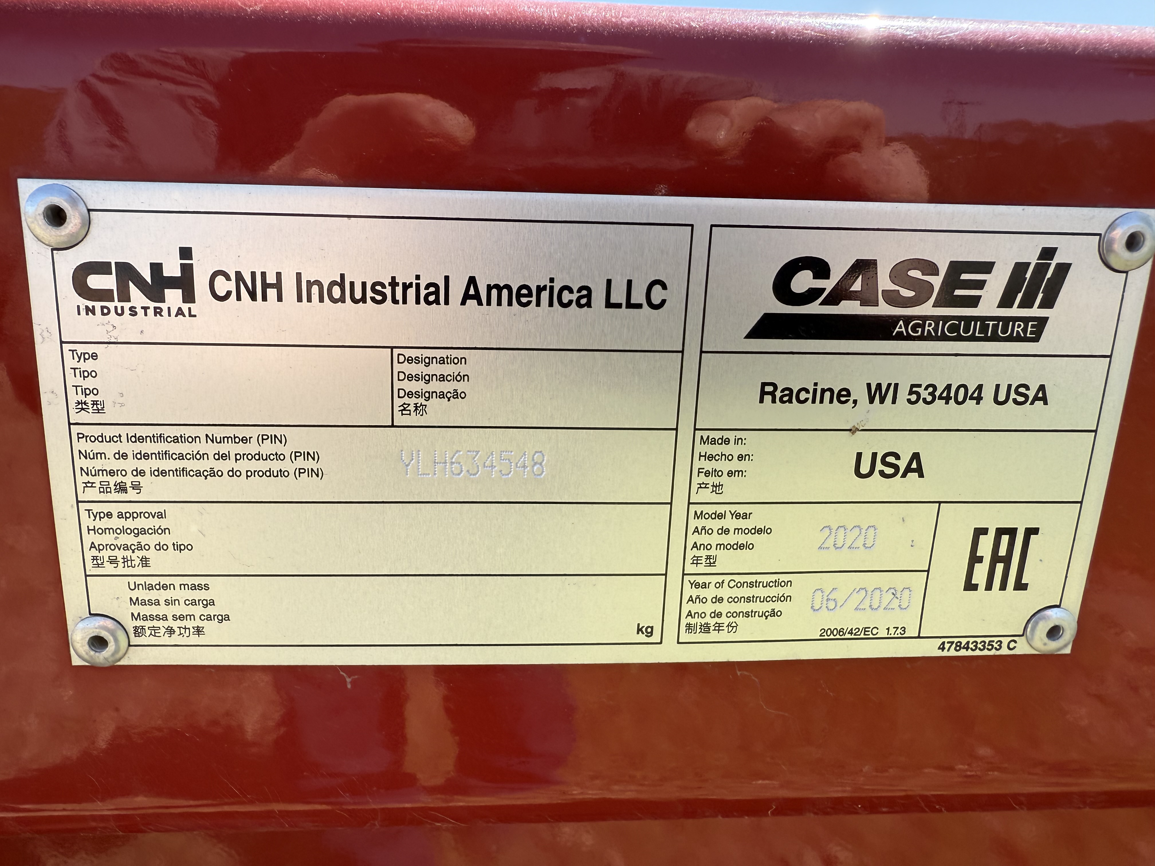 2020 Case IH 4416 Header Corn Head