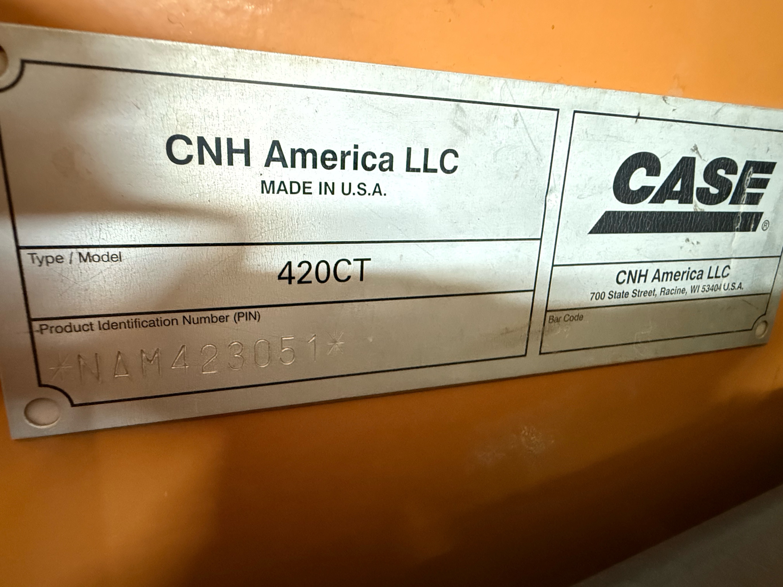 2010 Case 420CT S3 Compact Track Loader