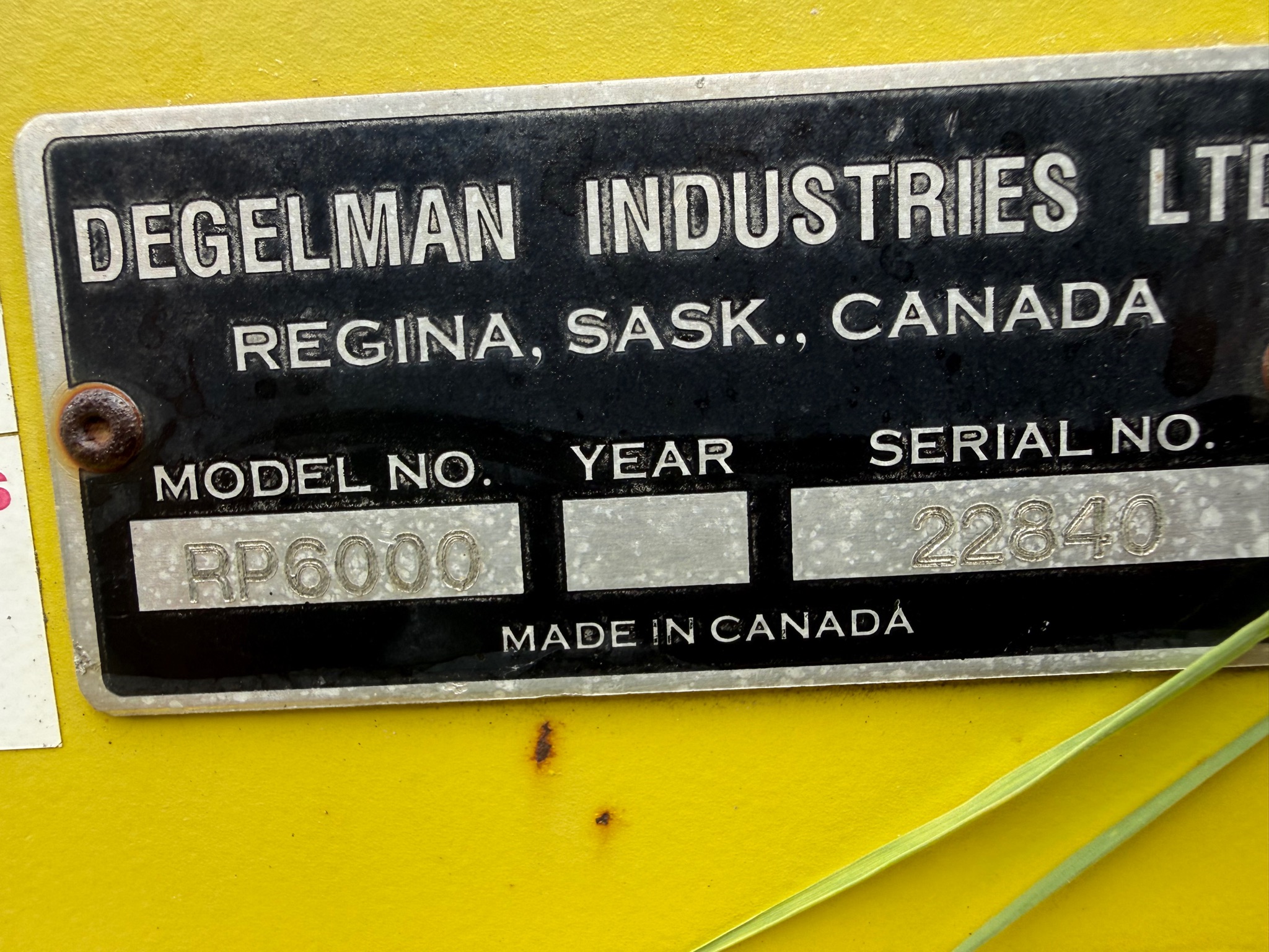 2001 Degelman RP6000 Rock Picker