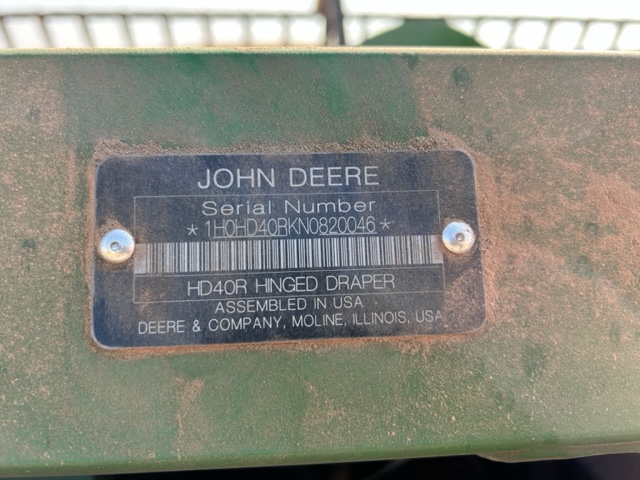 2022 John Deere HD40R Header Combine