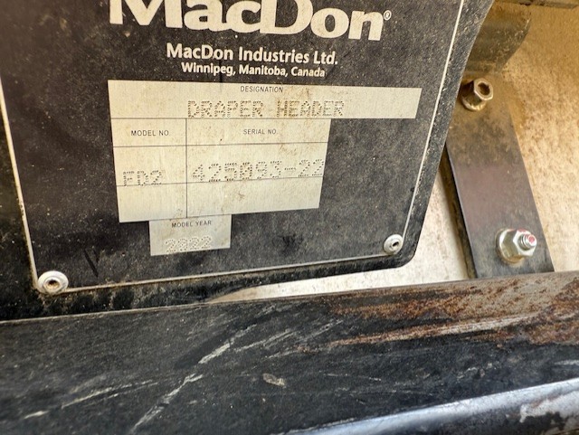 2022 MacDon FD250 Header Combine