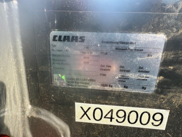 2020 CLAAS Disco 3600FRC Move Mower Conditioner