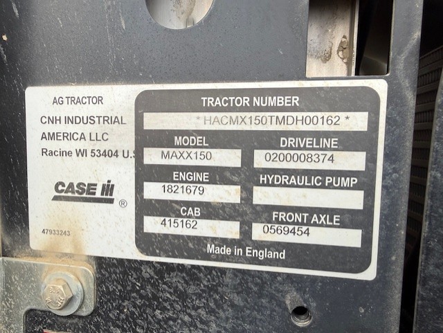2021 Case IH Maxxum 150 MC T4B Tractor