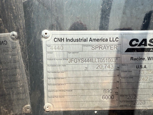 2020 Case IH PAT4440 Sprayer/High Clearance