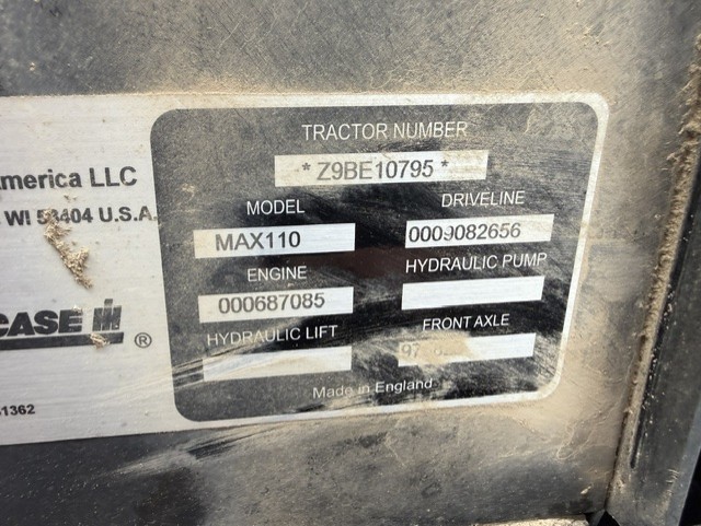 2009 Case IH Maxxum 110 Pro Tractor