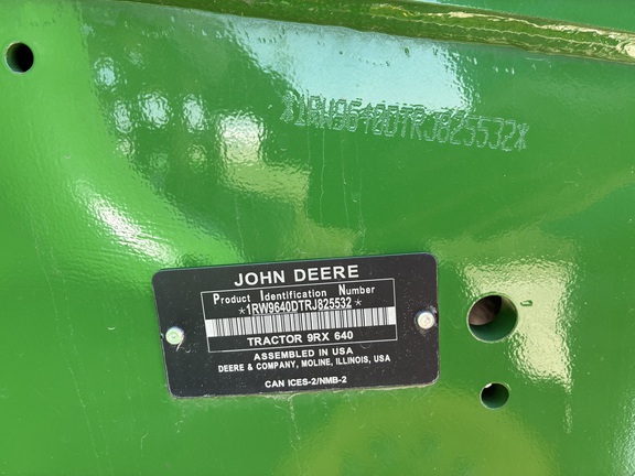 2024 John Deere 9RX 640 Tractor Rubber Track