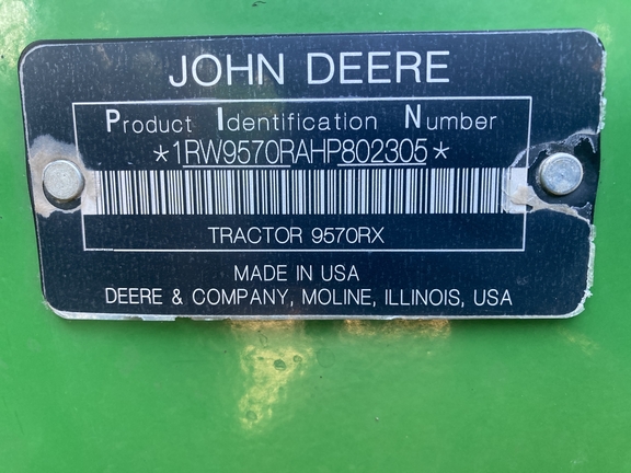 2017 John Deere 9570RX Tractor Rubber Track