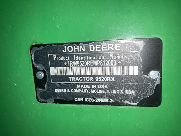 2021 John Deere 9520RX Tractor Rubber Track