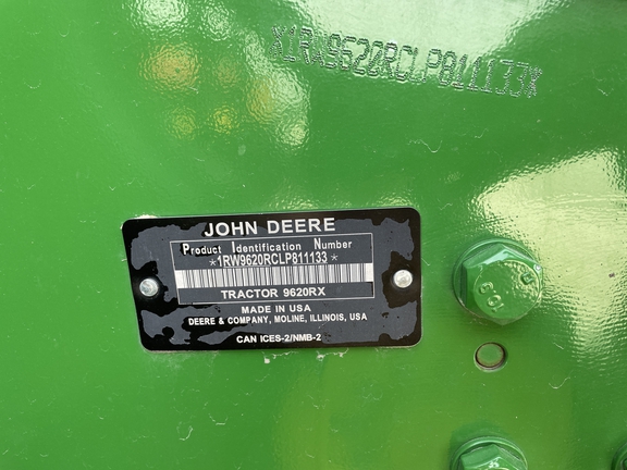2021 John Deere 9620RX Tractor Rubber Track