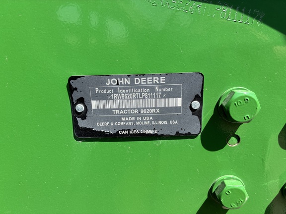 2021 John Deere 9620RX Tractor Rubber Track