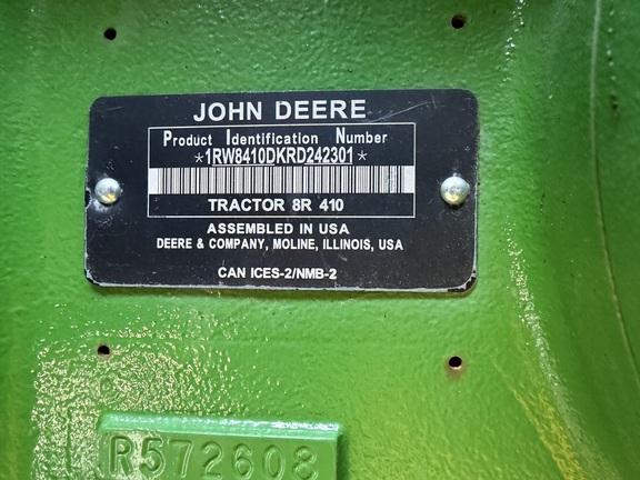 2024 John Deere 8R 410 Tractor