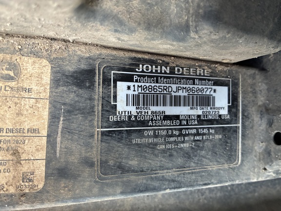 2023 John Deere XUV 865R ATV