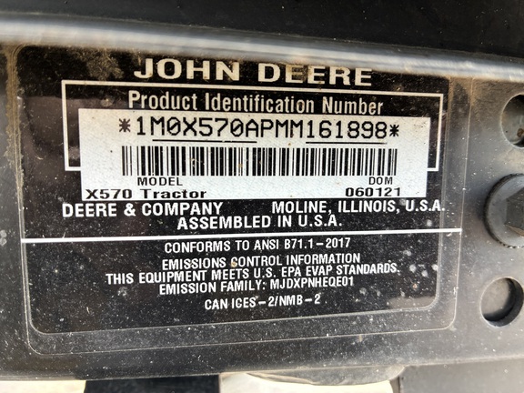 2021 John Deere X570 Garden Tractor