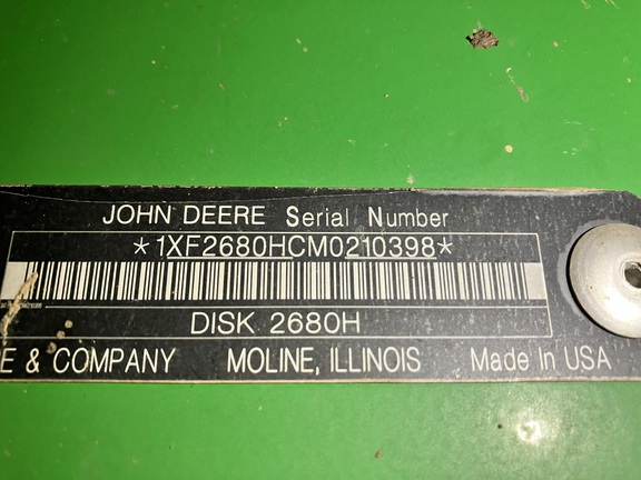 2021 John Deere 2680H Disk