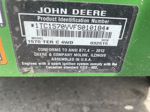 2015 John Deere 1570 Mower/Front Deck