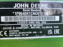 2022 John Deere 640R Loader