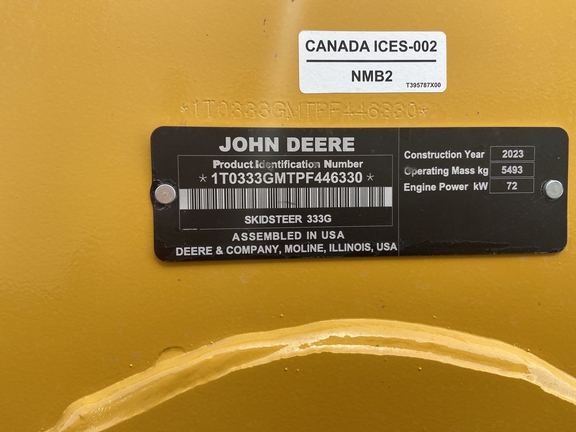 2023 John Deere 333G Compact Track Loader