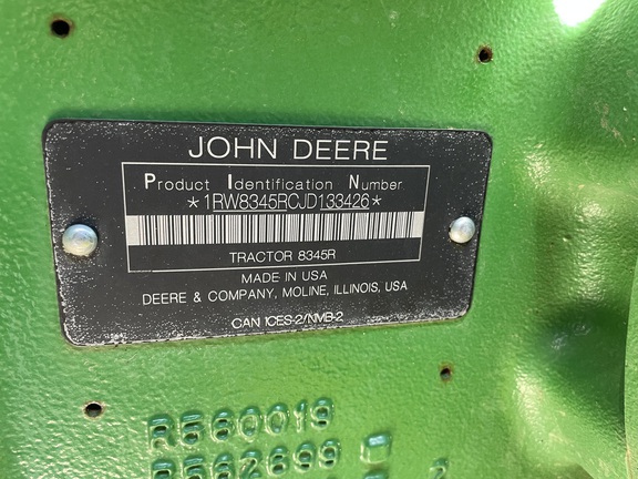 2018 John Deere 8345R Tractor