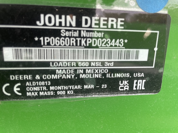 2023 John Deere 660R Loader