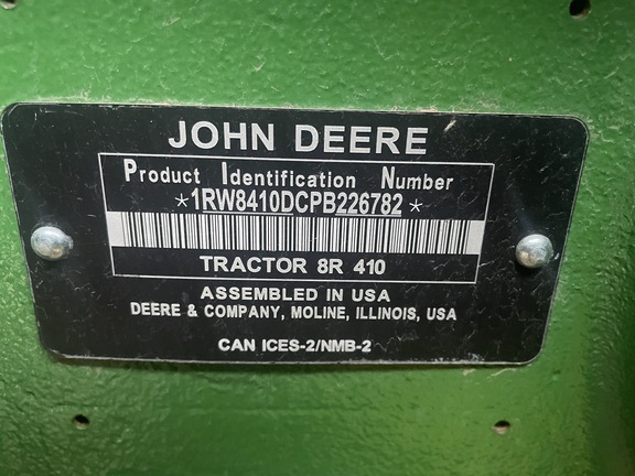 2023 John Deere 8R 410 Tractor