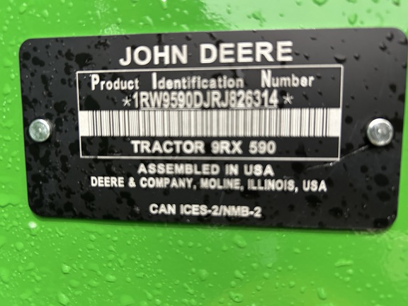2024 John Deere 9RX 590 Tractor Rubber Track
