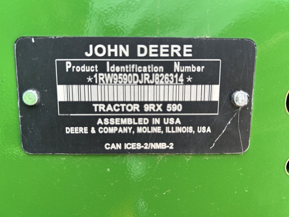 2024 John Deere 9RX 590 Tractor Rubber Track