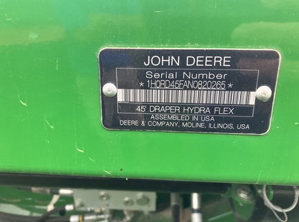 2022 John Deere RD45F Header Combine