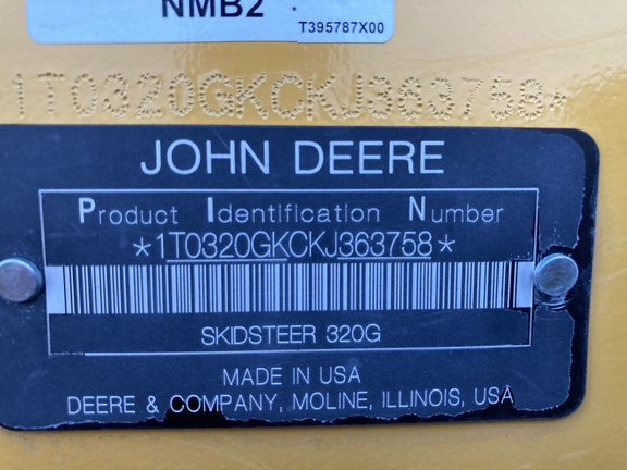 2019 John Deere 320G Skid Steer Loader