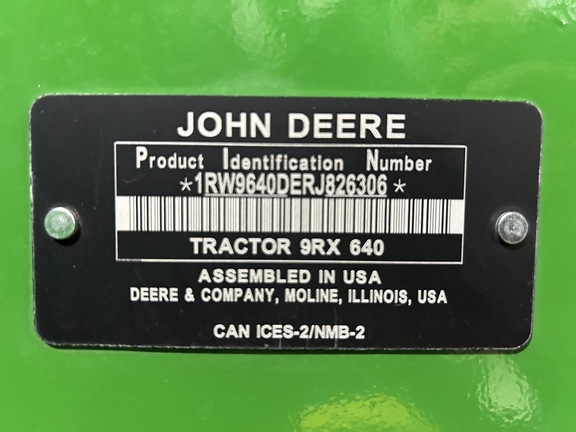 2024 John Deere 9RX 640 Tractor Rubber Track