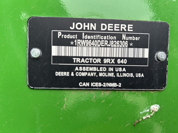 2024 John Deere 9RX 640 Tractor Rubber Track