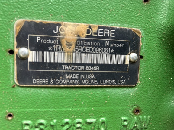 2014 John Deere 8345R Tractor