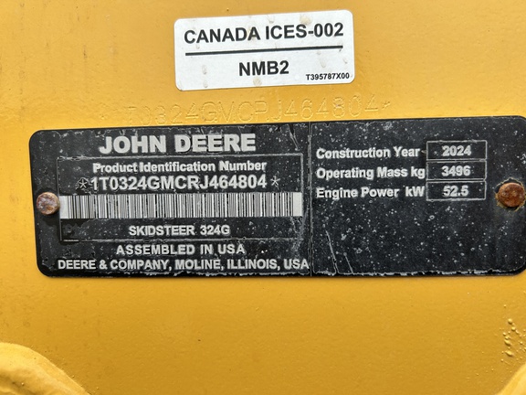 2024 John Deere 324G Skid Steer Loader