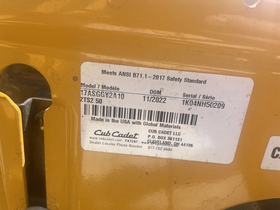 2023 Cub Cadet ZTS2 50 Mower/Zero Turn