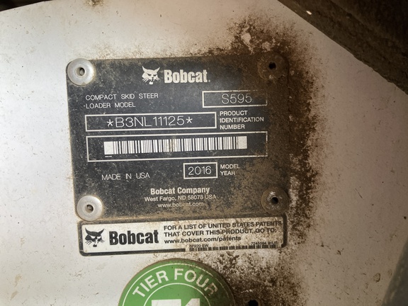 2016 Bobcat S595 Skid Steer Loader