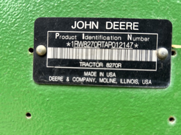 2010 John Deere 8270R Tractor