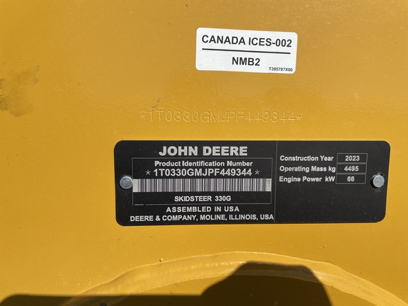 2023 John Deere 330G Skid Steer Loader