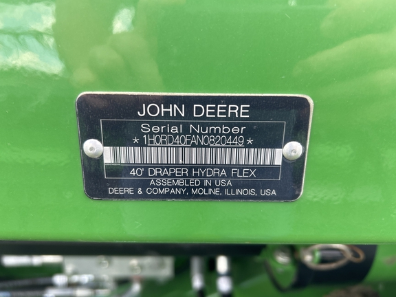 2022 John Deere RD40F Header Combine