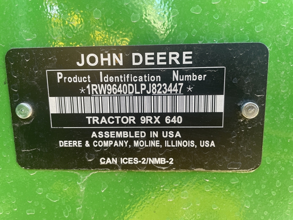 2023 John Deere 9RX 640 Tractor Rubber Track