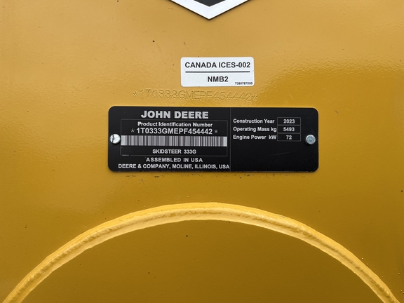 2023 John Deere 333G Compact Track Loader