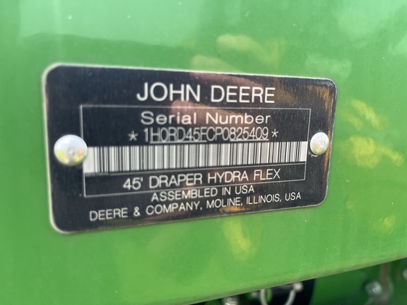 2023 John Deere RD45F Header Combine