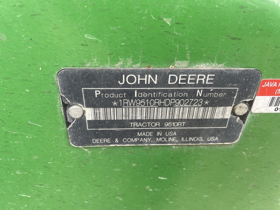 2013 John Deere 9510RT Tractor Rubber Track