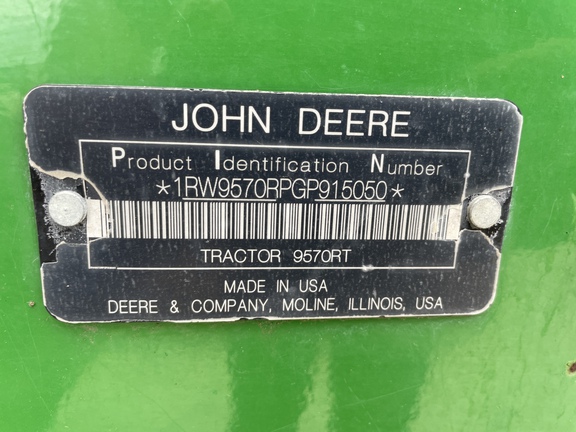 2016 John Deere 9570RT Tractor Rubber Track