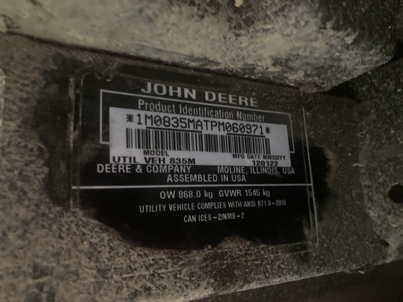 2022 John Deere XUV 835M ATV