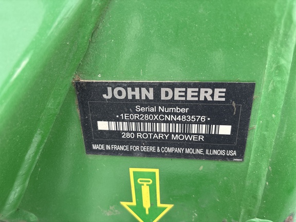 2022 John Deere R280 Mower