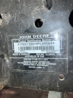 2022 John Deere X739 Garden Tractor