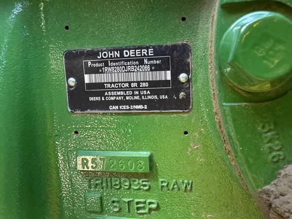 2024 John Deere 8R 280 Tractor