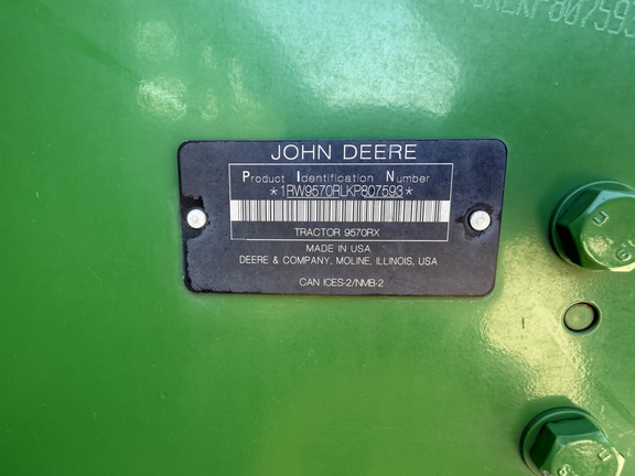 2019 John Deere 9570RX Tractor Rubber Track